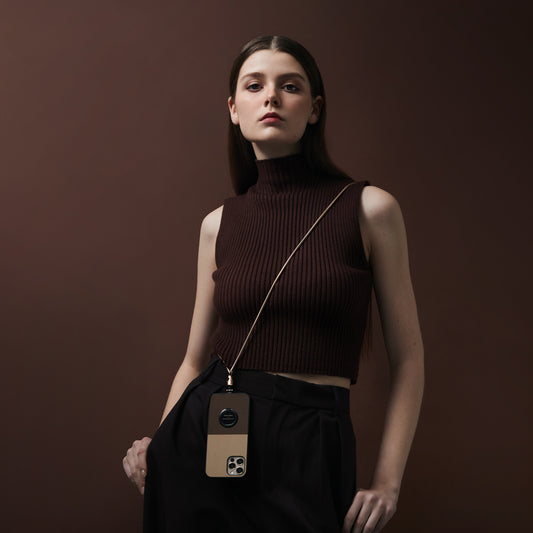 Yoggle Chain金屬手機鏈,18K玫瑰金