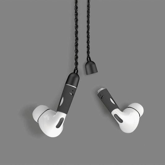 英國設計品牌M.CRAFTSMAN AirPods專用耳機防丟繩,使用碳黑色金屬掛鏈,扣上耳機安全不離身的3C潮物